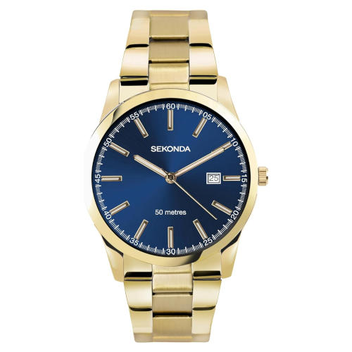 Sekonda - Sekonda Men's Gold & Blue Stainless Steel Watch (model 30007)