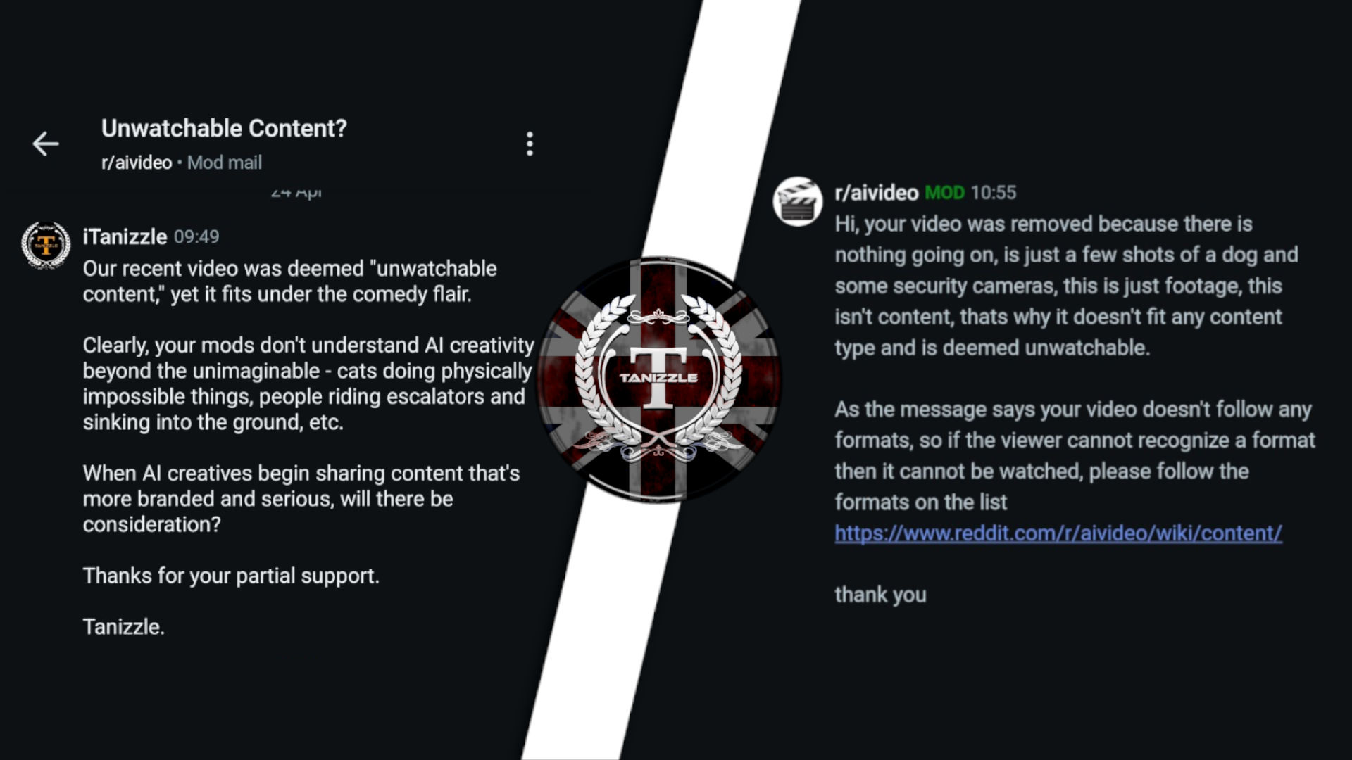 r/aivideo explaining that videos should fit formats the public recognises